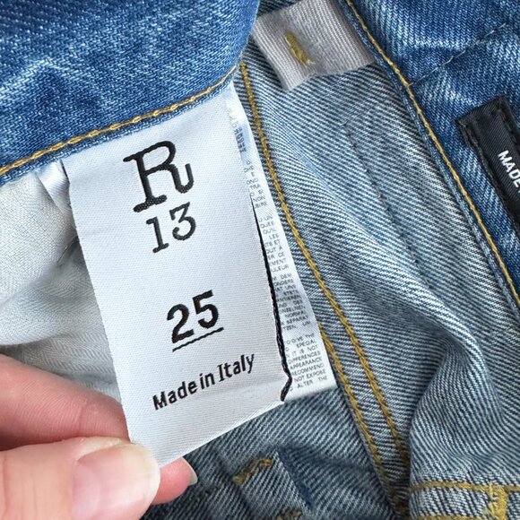 R13 “Camille” high rise jeans in “emory” blue, size 25. Fits like a slim size 24 - Picture 9 of 16